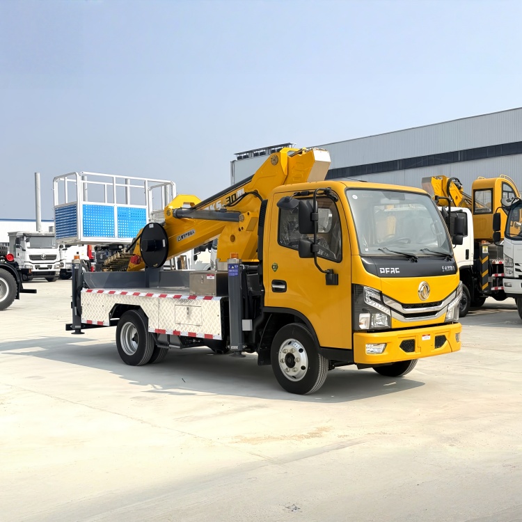 Высотная рабочая платформа Dongfeng с телескопической стрелой и прямой стрелой, длиной 28 метров.