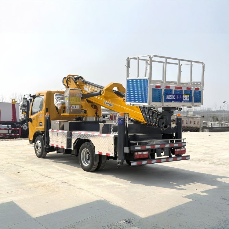 Высотная рабочая платформа Dongfeng с телескопической стрелой и прямой стрелой, длиной 28 метров.
