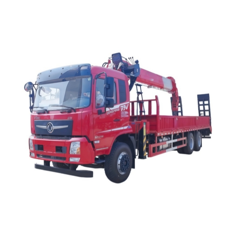 DFL chassis equipped with XCMG crane, multi-functional truck-mounted crane and transport truck
