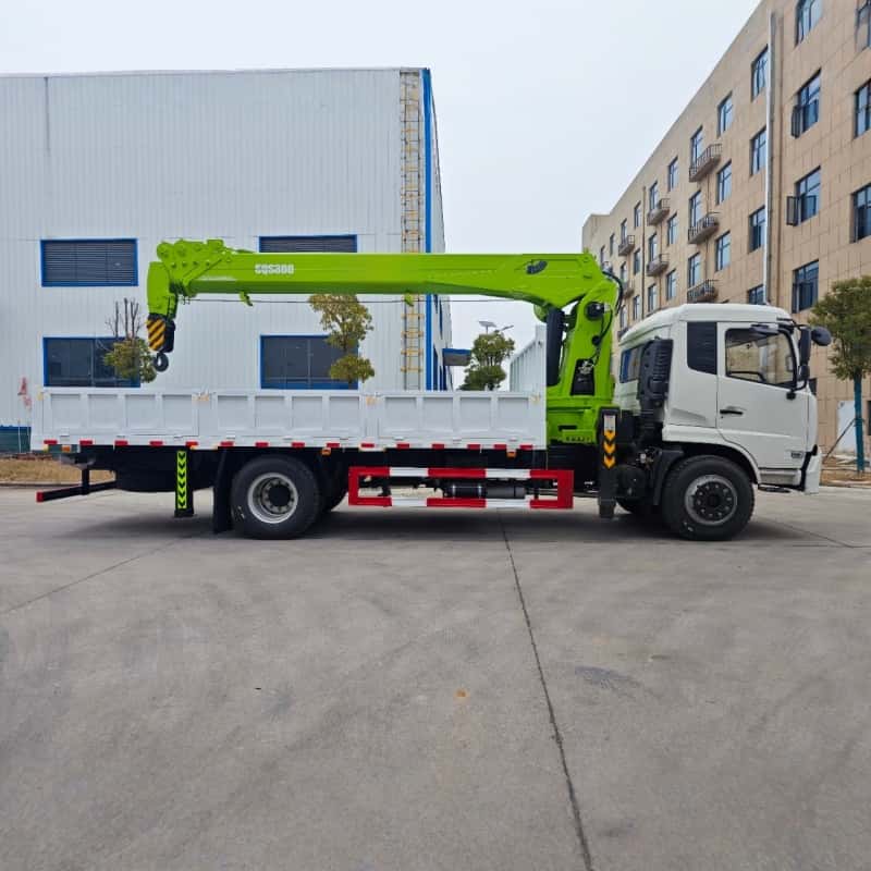 Автокран Dongfeng Tianjin грузоподъемностью 12 тонн, пятисекционная стрела.