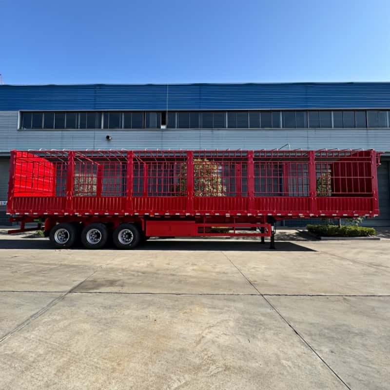 13-meter three-axle fence semi-trailer